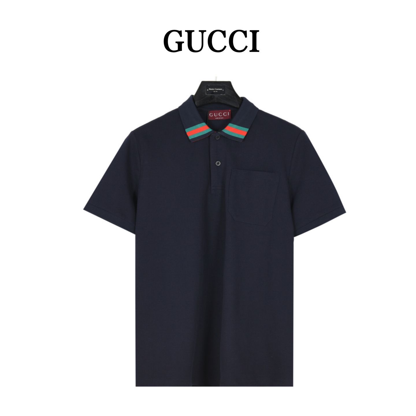 今日特価】Gucci 2025SS 襟パネル カラーブロック ポロシャツ-1