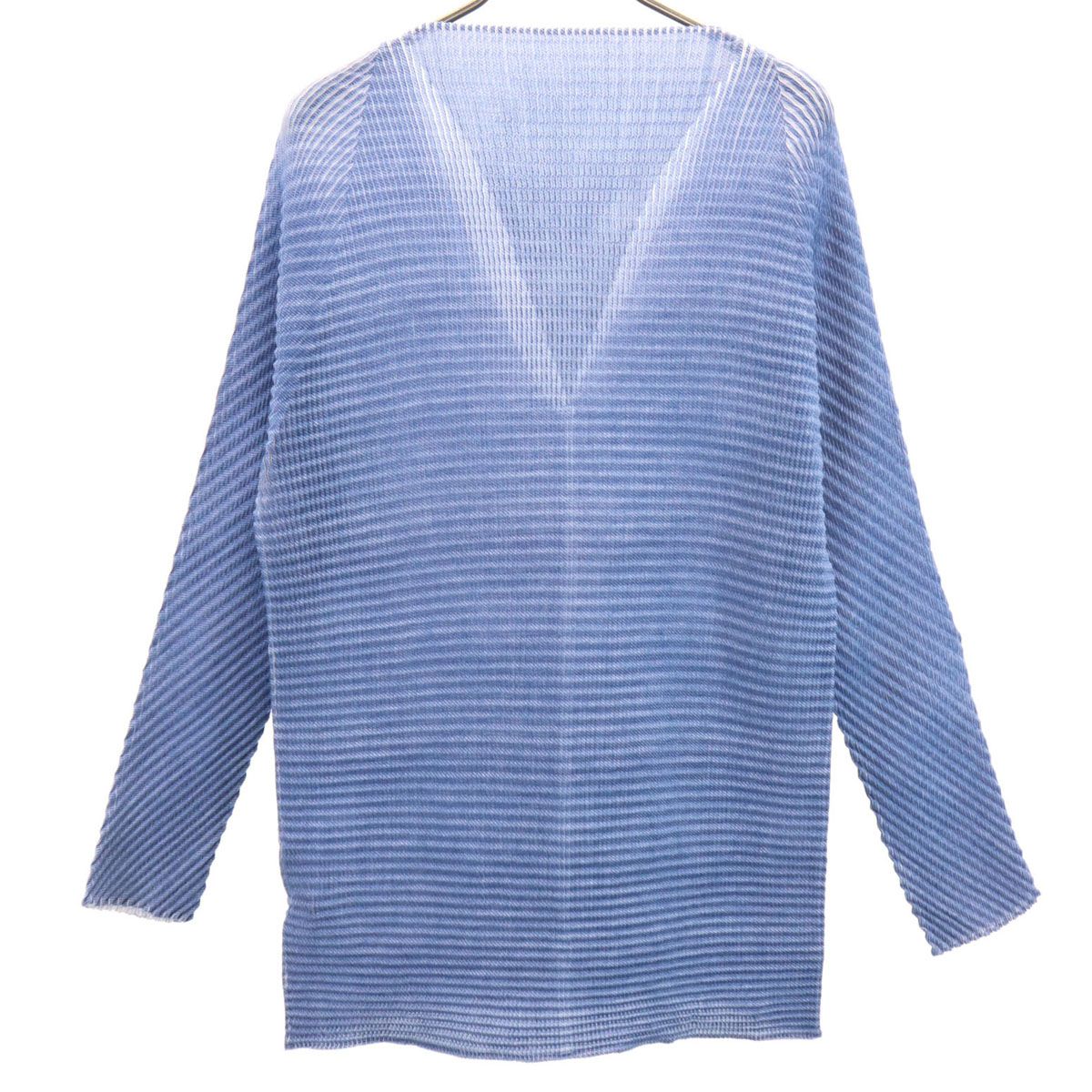 【正規品】 日本製 イッセイミヤケ MIYAKE ISSEY 長袖 Vネック プリーツ トップス