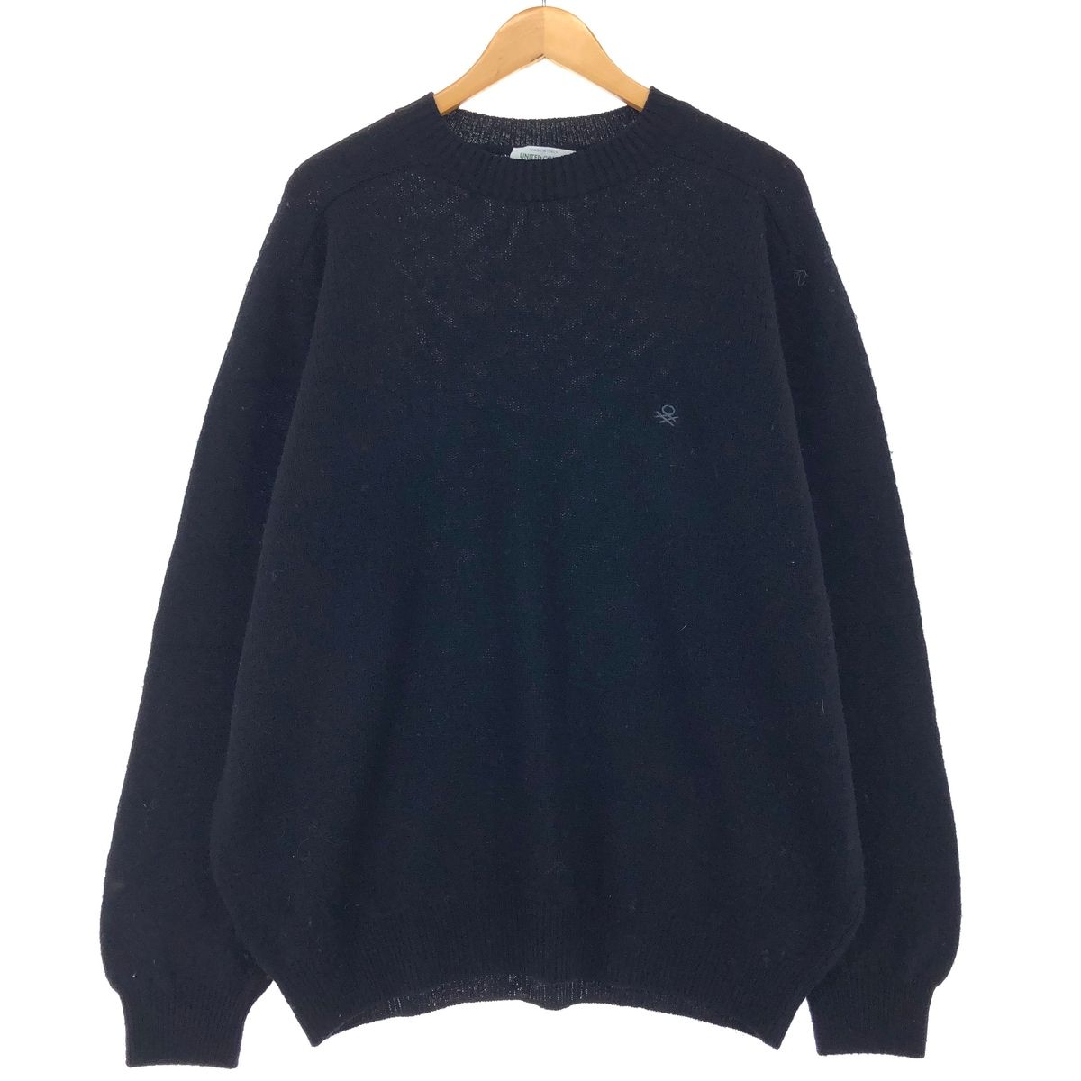 古着 UNITED COLORS OF BENETTON ウールニットセーター イタリア製 メンズXL相当/eaa499459