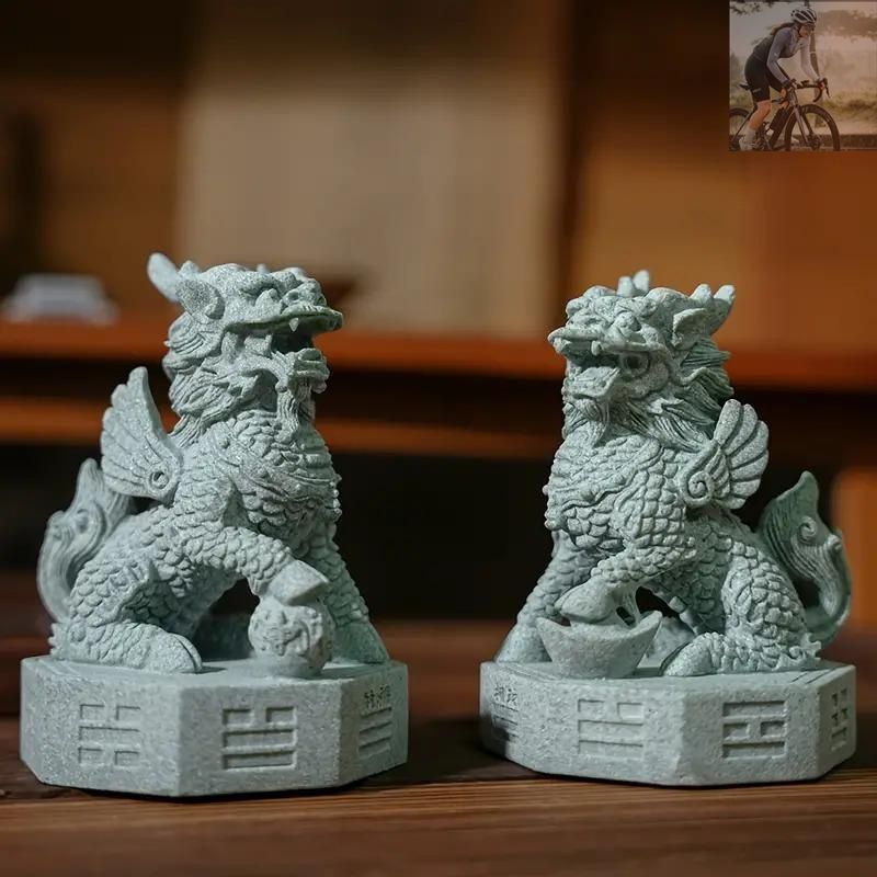 インテリア小物 【新品未使用】麒麟 置物 オブジェ 飾品 工芸品 幸運
