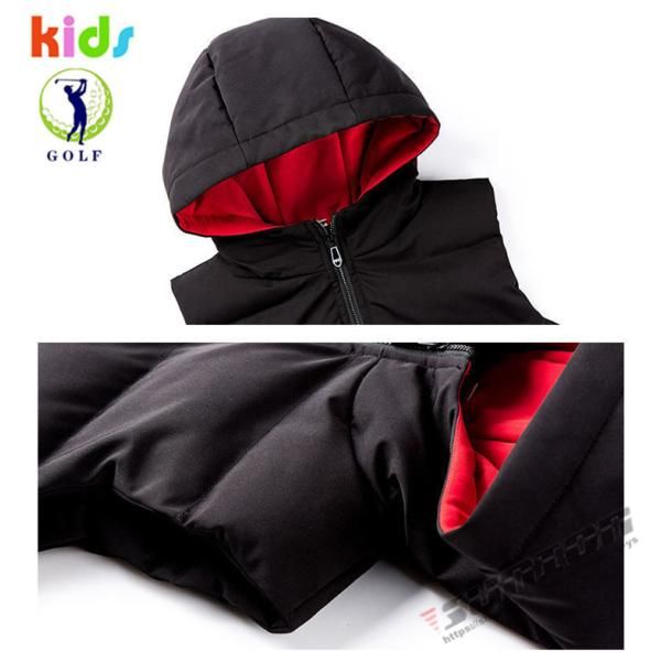ゴルフベスト KIDS キッズ GOLF 蓄熱保温 ゴルフウェア 防寒 秋冬 中綿