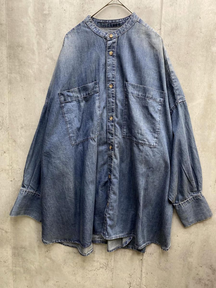 H.V.F.N BIT BLUE コラボ デニムシャツ FLOW DENIM H.V.F.N
