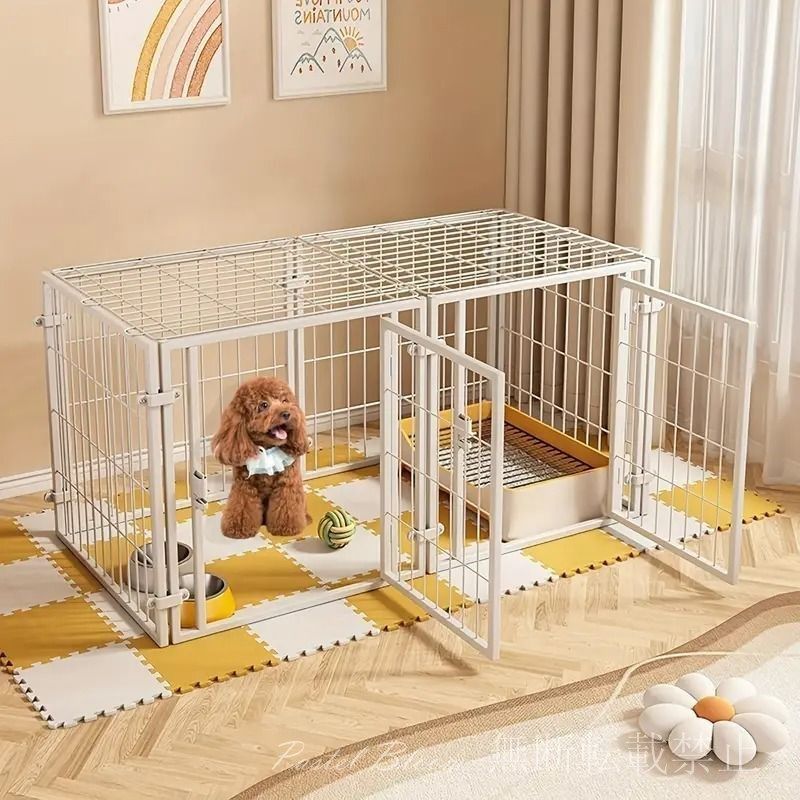 60×70 ペットフェンス 中型犬用 小型犬用 ペットサークル 折りたたみ 金属製 スチール製 犬ゲージ 複数連結 室内外兼用 ドッグサークル 組立簡単