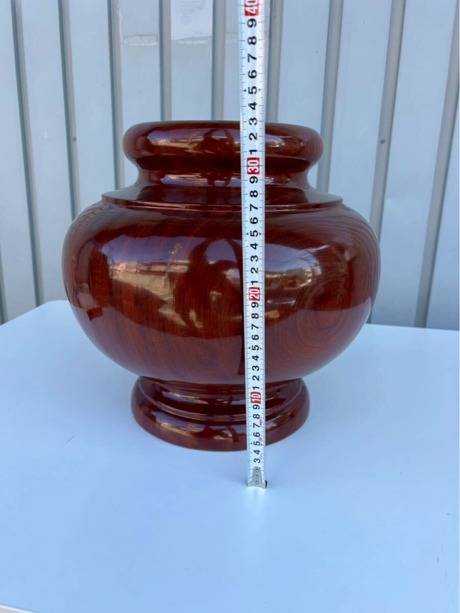 木製飾壺 バズーカ型