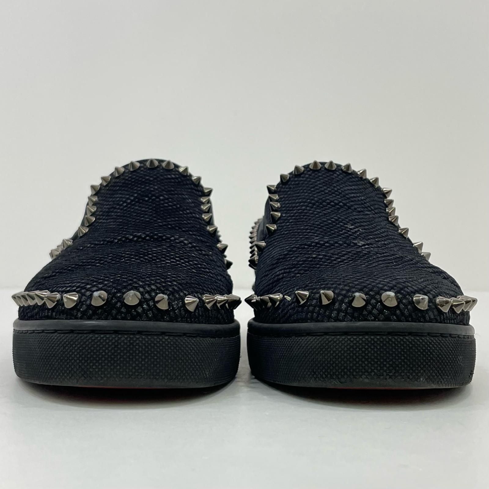 Christian Louboutin | クリスチャンルブタン スタッズ スリッポン 靴 ブラック サイズ 41 尾張小牧店