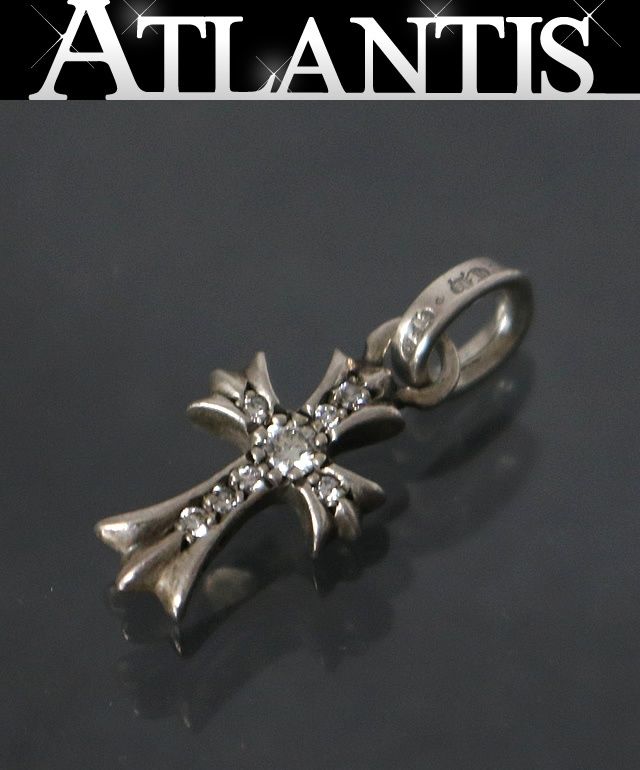 CHROME HEARTS 銀座店 クロムハーツ ベイビーファットクロス チャーム パヴェダイヤ ペンダント チャーム シルバー SV925 99312