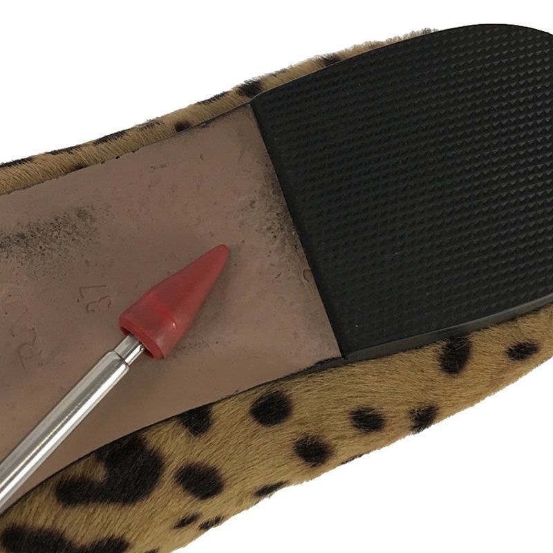 PRADA プラダ ローヒールパンプス ハラコ 37ハーフ レオパード PRADA プラダ ローヒールパンプス ハラコ 37ハーフ レオパード