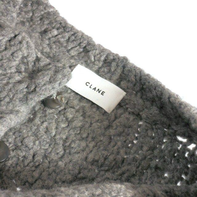 クラネ CLANE TEDDY BEAR HAND KNIT TOPS テディベア ハンド ニット トップス  カーディガン 1 グレー 13106-2232 レディース CLANE（クラネ）の「【CLANE/クラネ】TEDDY BEAR HAND KNIT TOPS
