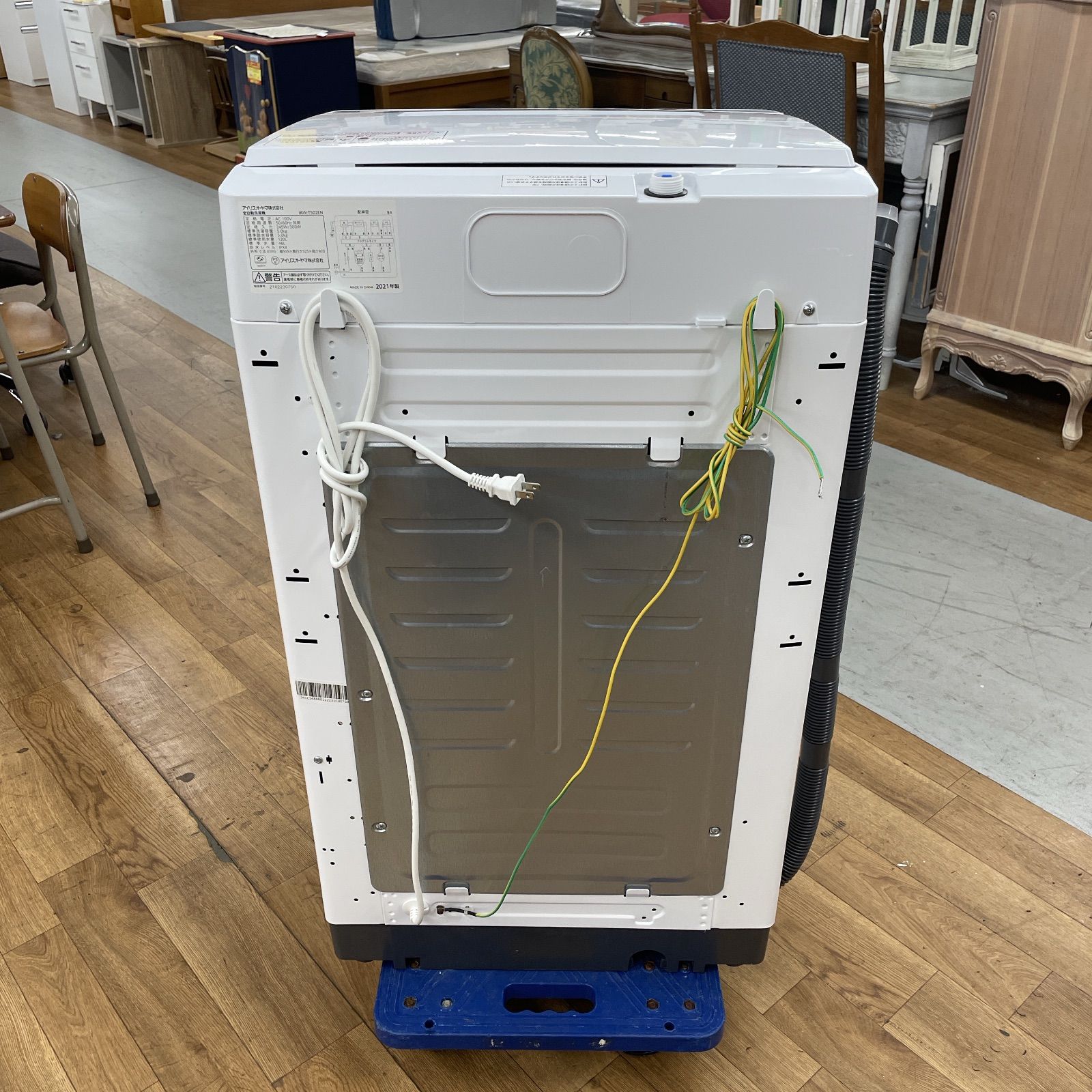  R 717 ☀️ 名古屋市近郊配送設置無料 アイリスオーヤマ 洗濯機 5 0㎏ 21年製 IAW T 502 EN クリーニング済 縦型洗濯機本体 縦型洗濯機