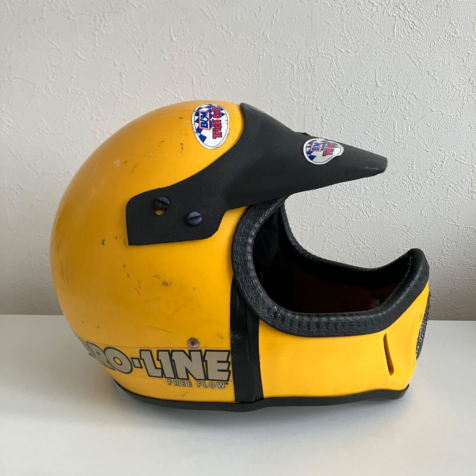 Griffin☆ビンテージヘルメット PRO-LINE XLサイズ モトヘル 黄色 フル