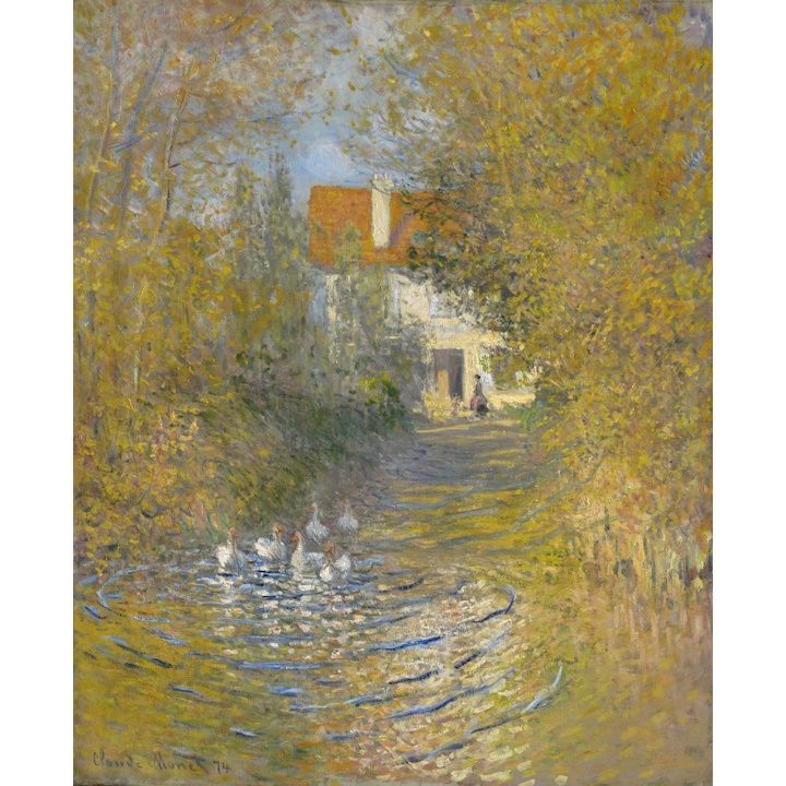 モネ様 真作】【WISH】クロード・モネ Claude Monet「睡蓮(夕)」シルク