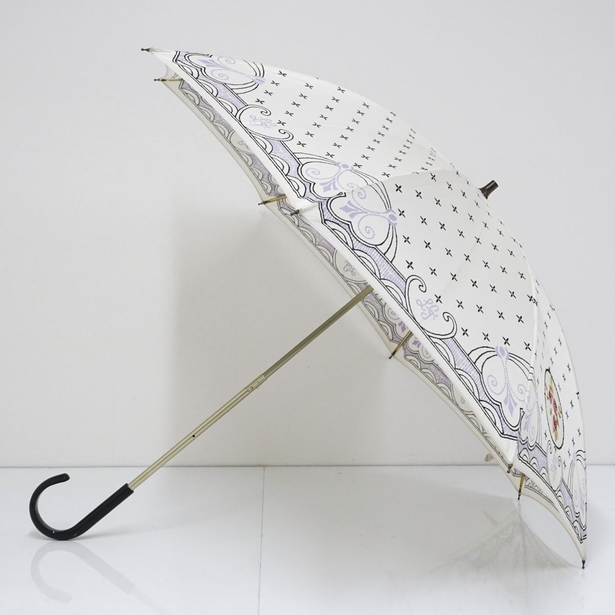 未使用品 ルルギネス LULUGUINESS 日傘 晴雨兼用 傘 LULU GUINNESS ルルギネス USED美品 かわいい ロゴ 55cm