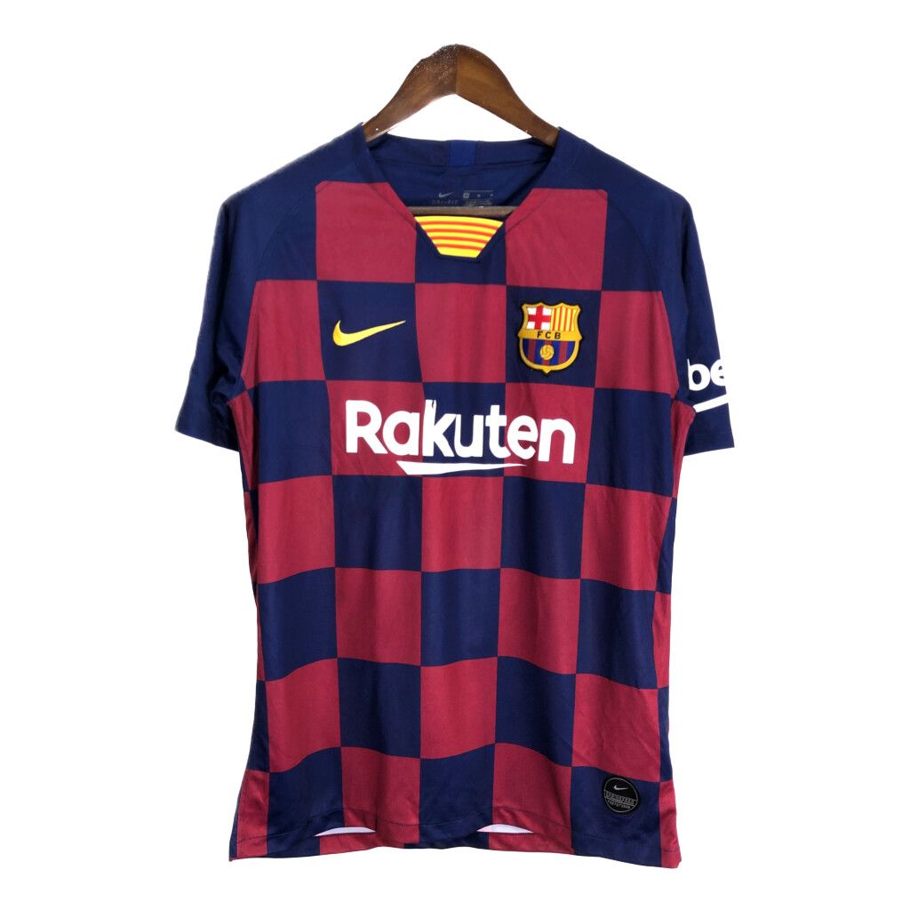 NIKE ナイキ FC バルセロナ サッカー ユニフォーム ゲームシャツ スポーツ プロチーム ネイビー (メンズ L) 中古 古着 R5809