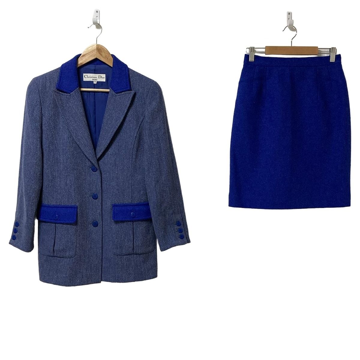 ChristianDiorSports クリスチャンディオールスポーツ スカートスーツ レディース - グレー×ブルー