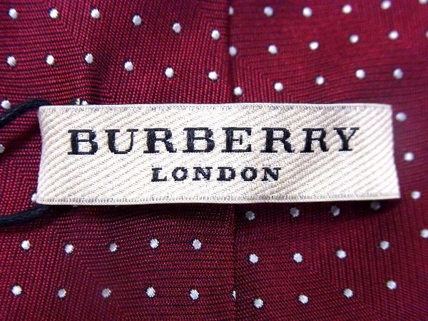 □新品□未使用□ BURBERRY バーバリー シルク100% ドット柄 ネクタイ