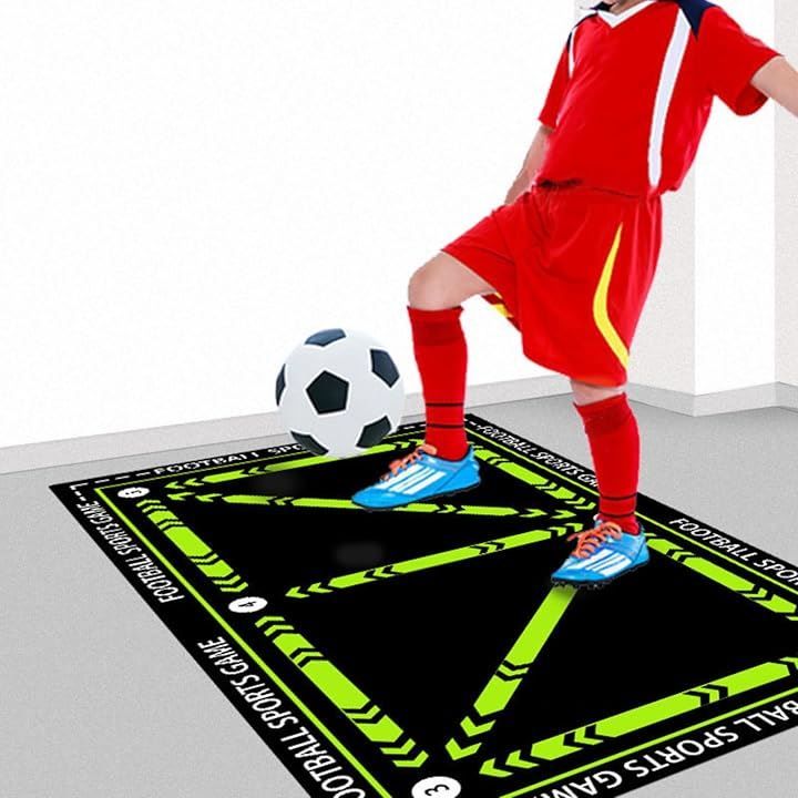 ONE-K サッカー トレーニング 練習 サッカーマット 練習道具 室内練習 自主練 グッズ 滑り止め 静音(グリーン)