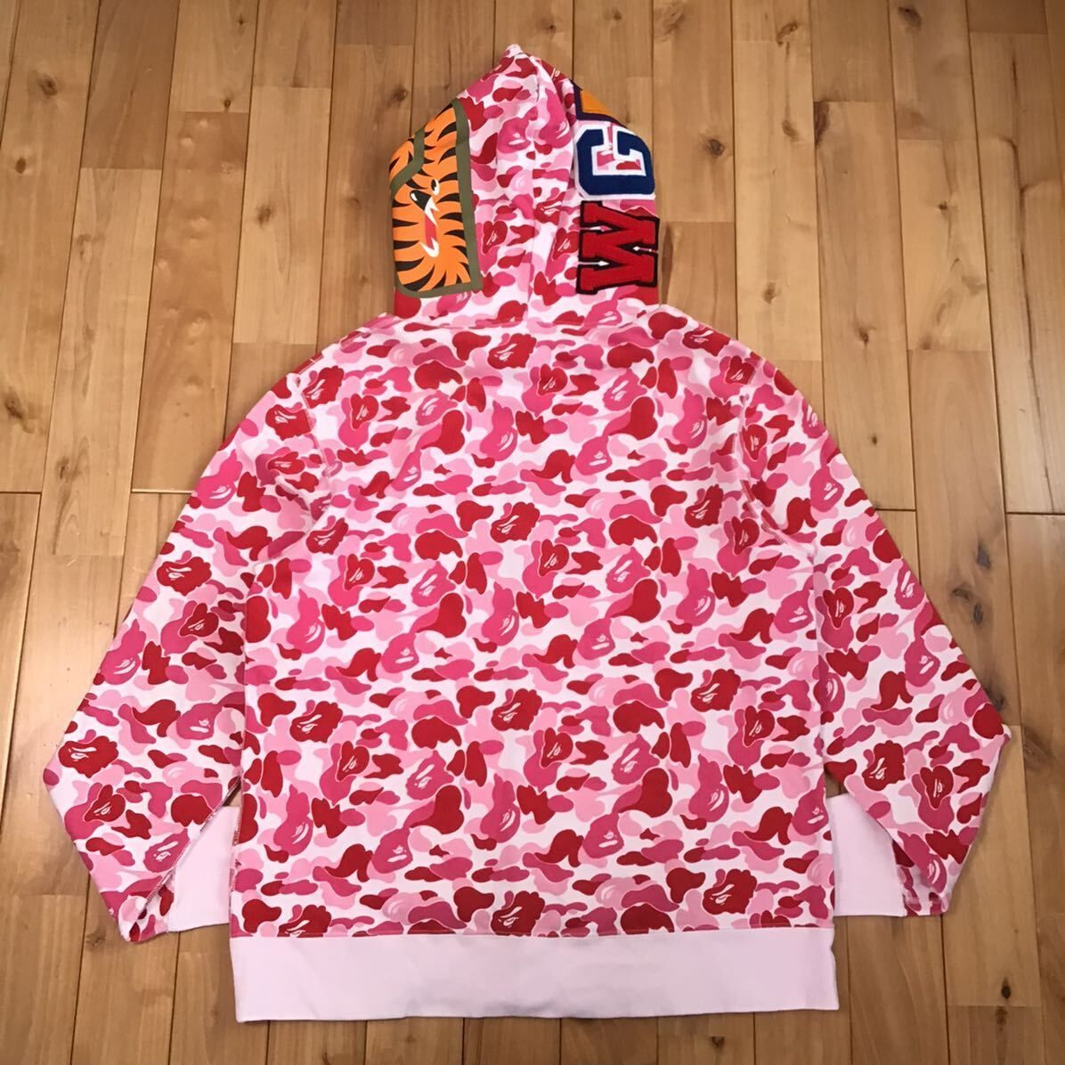 XL ABC camo Pink シャーク パーカー shark full zip hoodie a