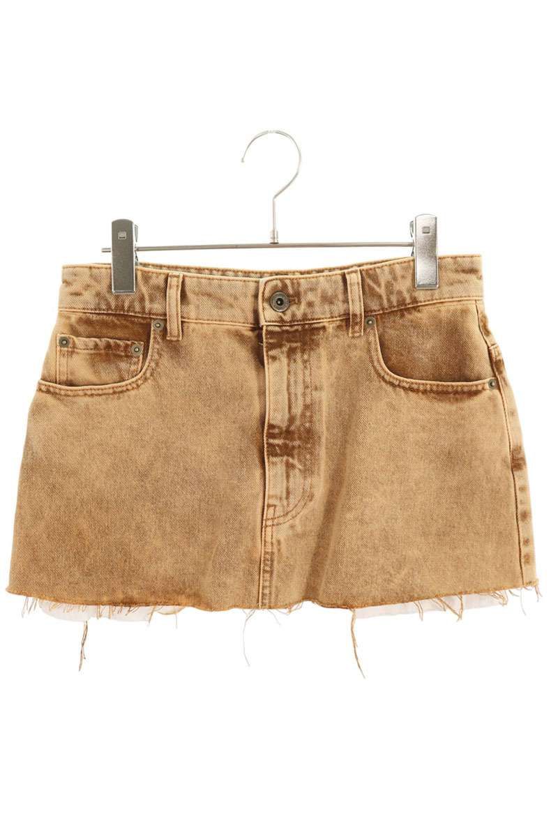 ミュウミュウ GWD278 ローライズデニムミニスカート レディース 36