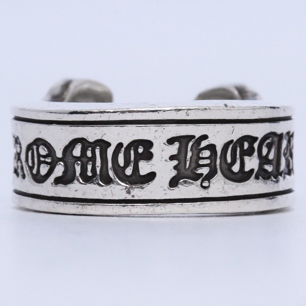 レシート原本付き CHROME HEARTS ラージスクロールラベル　15号 15号 CHROME HEARTS ラージ スクロール ラベルリング シルバー