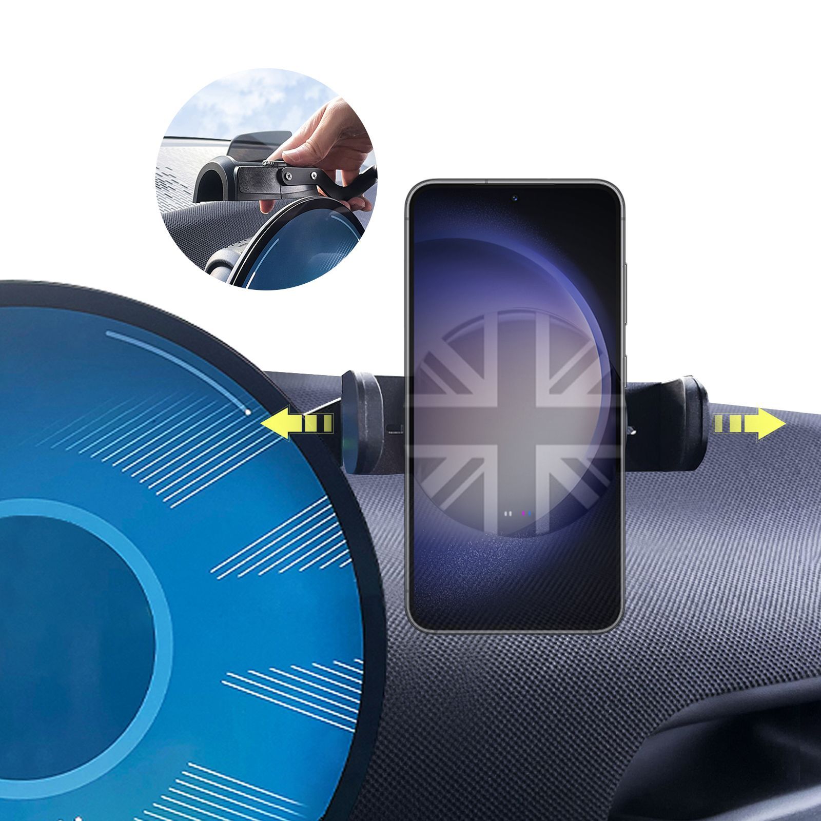 スマホホルダー BMW ミニクーパー センターディスプレイ 車載ホルダー スタンド クリップ式 4-6.9インチのスマホ全機種対応 BMW MINI F65 F66 J01 J05 F01 センターディスプレイ ワイヤレス開閉右側