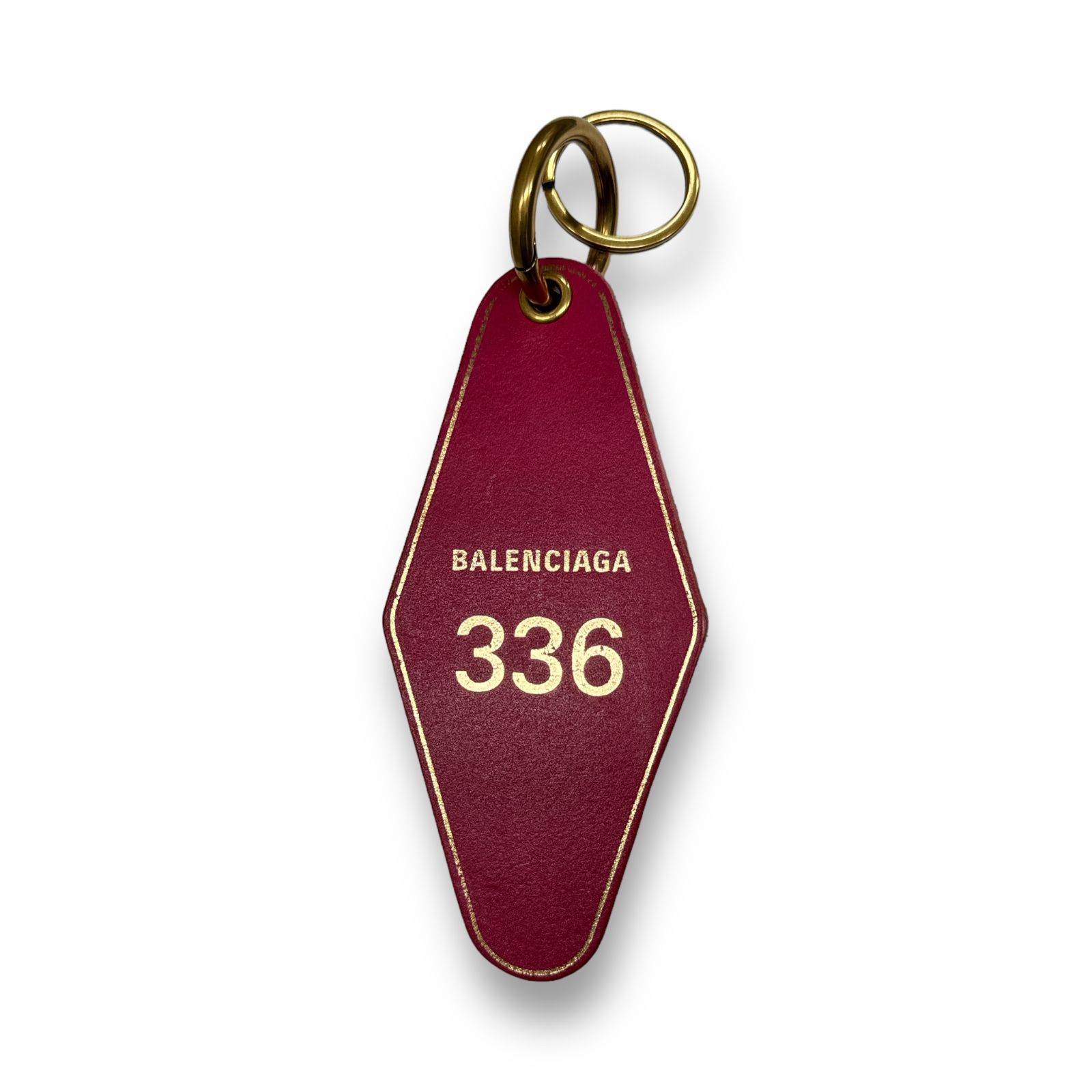 BALENCIAGA Hotel Diamond key ring キーホルダー レザー ホテルダイヤモンドキーリング バレンシアガ  ピンク/ゴールド  F  477432  71271A7