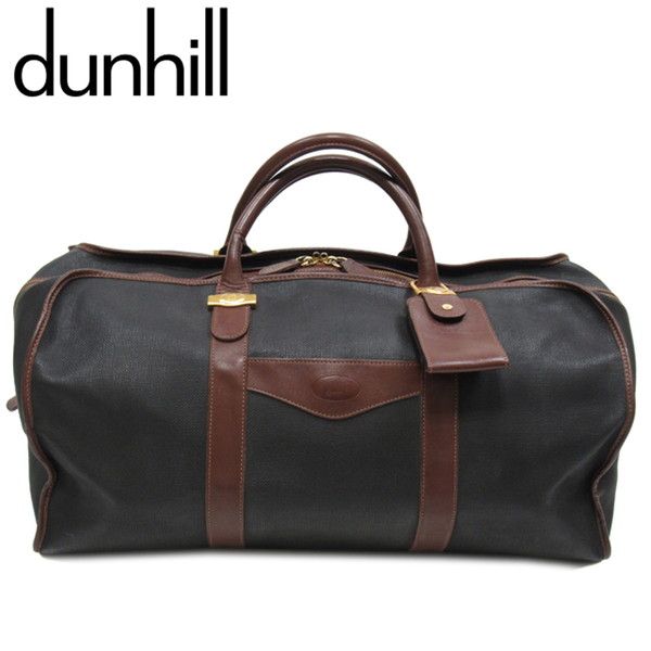 DUNHILL ダンヒル ボストンバッグ　ハンドバッグ ブラウン系　大容量 dunhillダンヒル ボストンバッグ ハンドバッグ トラベルバッグ