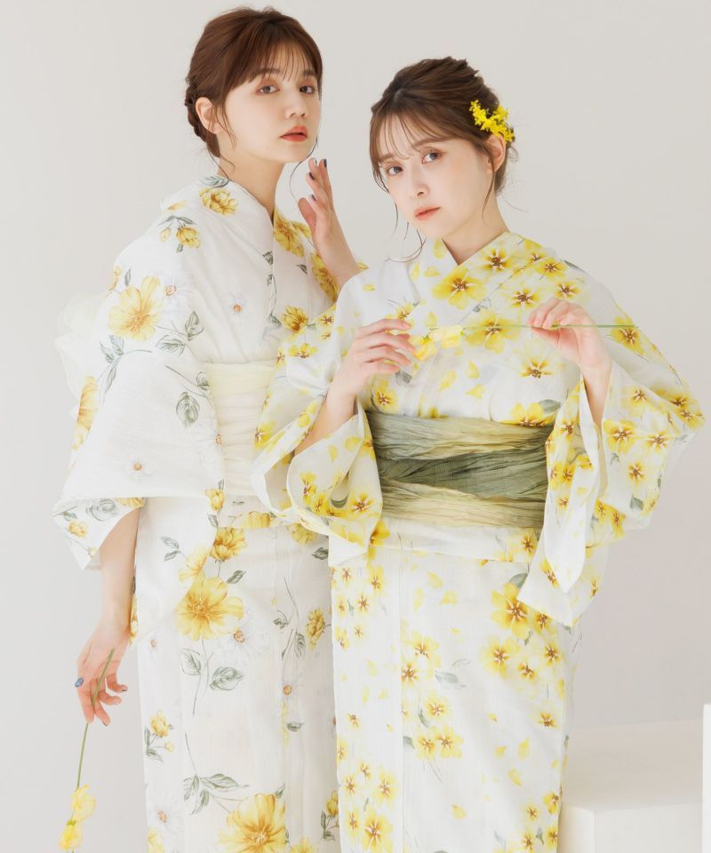 花柄 夏用浴衣 DITA 夏天の花ごろも】Dita ディータ 浴衣 5点セット レディース 2025