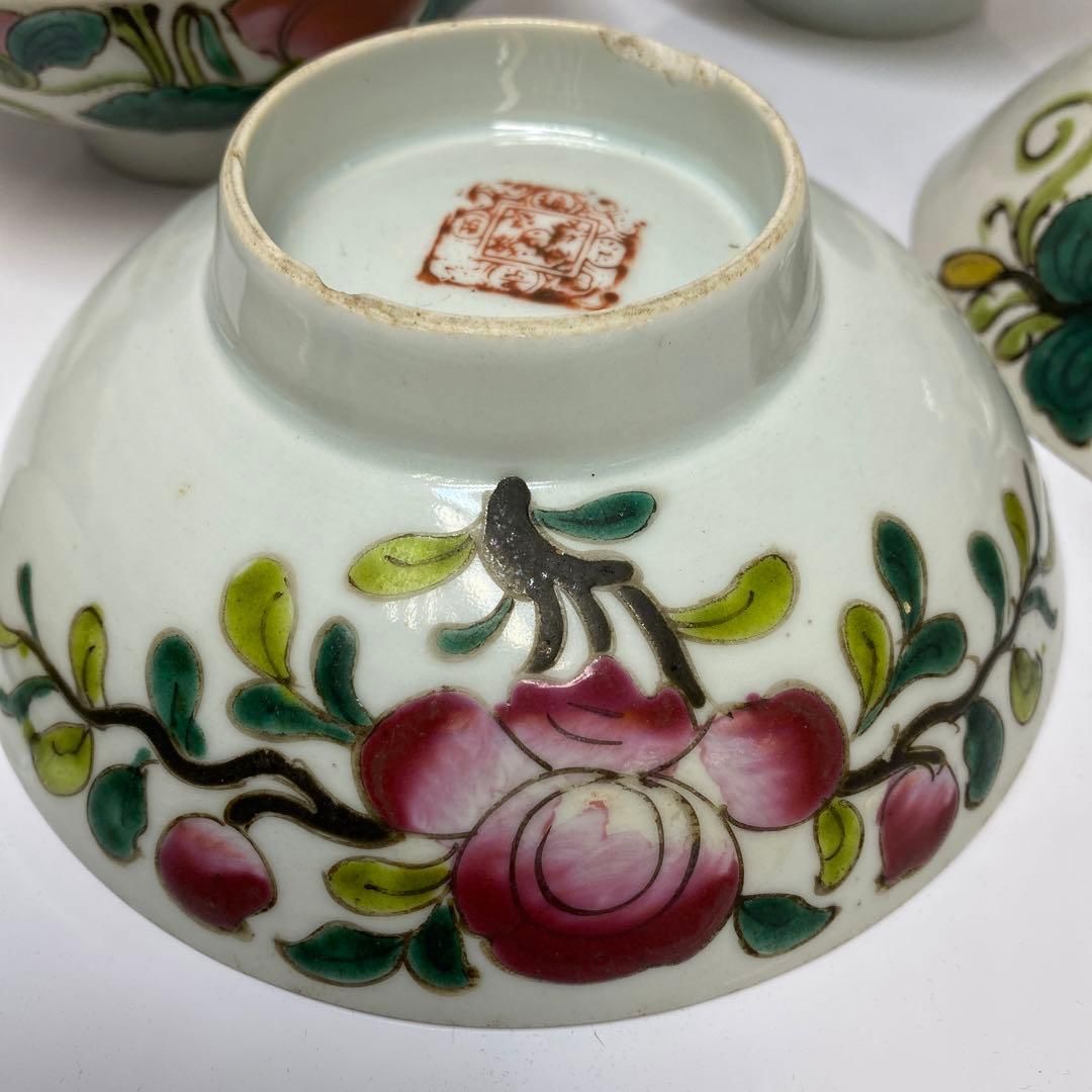 中国民国時代 粉彩鉢 6客 タサチ 東さ6-0529① - メルカリ