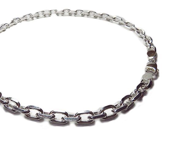 あずきチェーン ネックレス シルバー925 8.1mm 45cm~ 小豆 太角