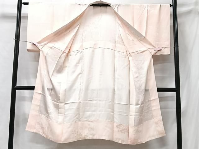 平和屋着物□長襦袢 無双仕立て 舞花文 半衿刺繍 正絹 逸品