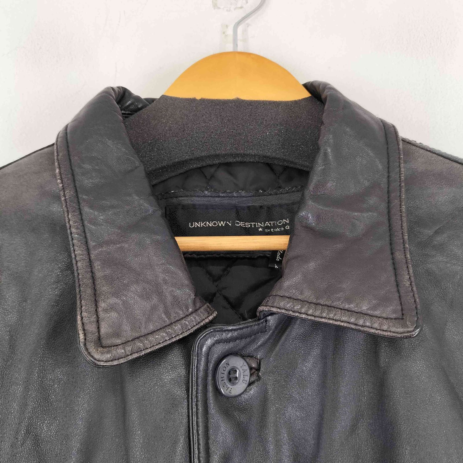 70～80s ヴィンテージ　レザージャケット 古着 70s 80s USA PIONEER WEAR レザー ジャケット メンズSM相当 ベージュ