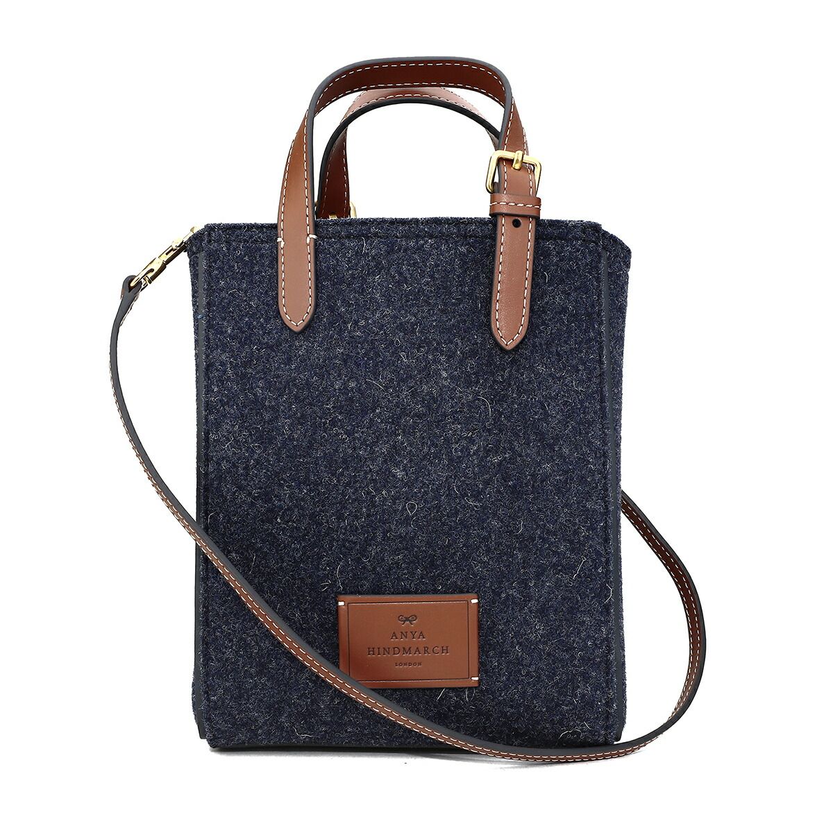 新品 アニヤ ハインドマーチ ANYA HINDMARCH ショルダーバッグ ノース サウス アイズ ネイビー 新品 アニヤ ハインドマーチ ANYA HINDMARCH ショルダーバッグ ノース