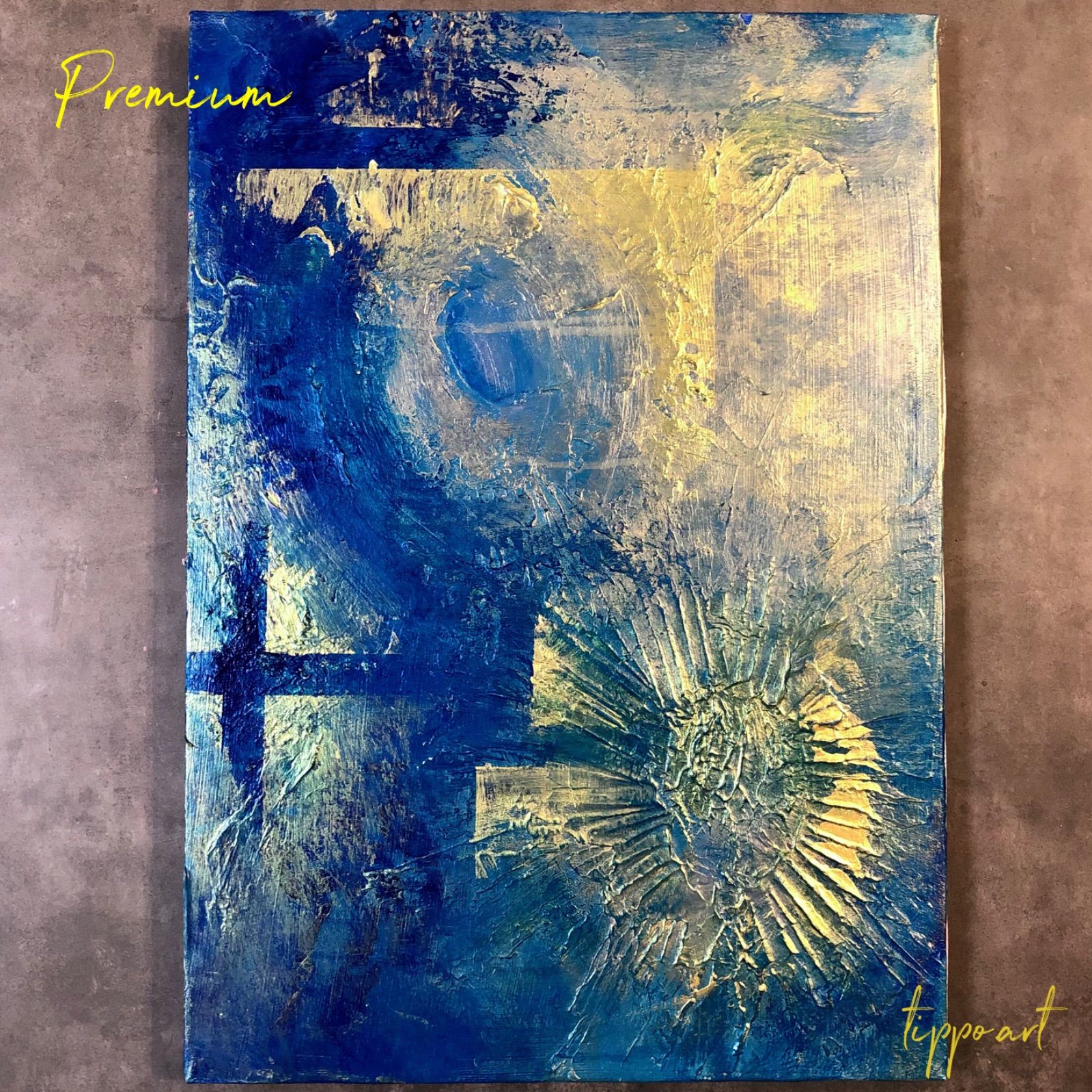 抽象画、現代アート、原画、B3サイズ(364-515mm)