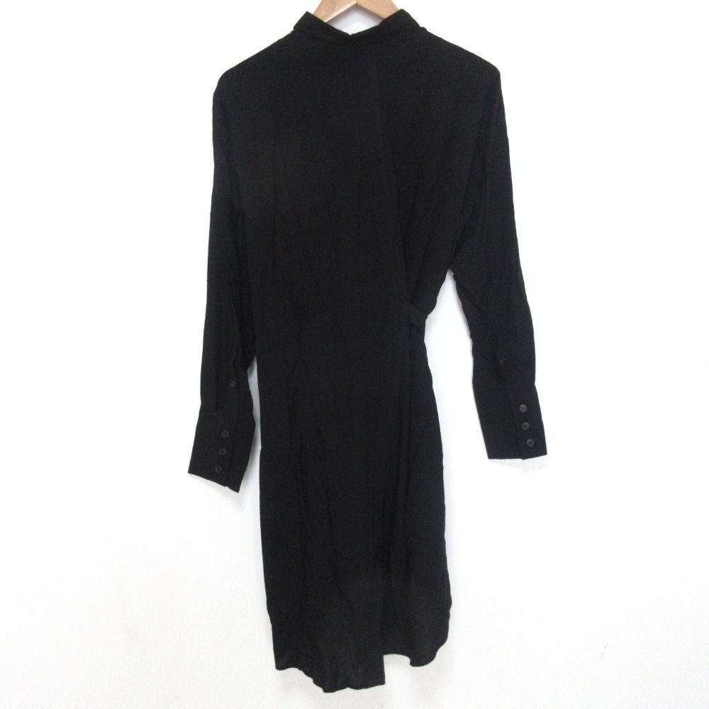 LIMI feu 黒 シャツワンピース 半袖 LIMI feu(リミフゥ) 22AW ノースリーブシャツワンピース LE-D19