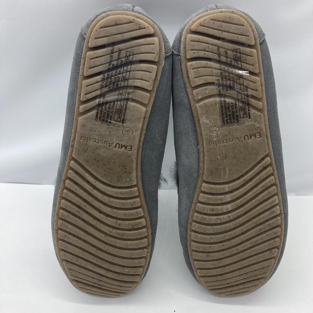 中古】EMU AUSTRALIA モカシンシューズ チャコールグレー サイズ