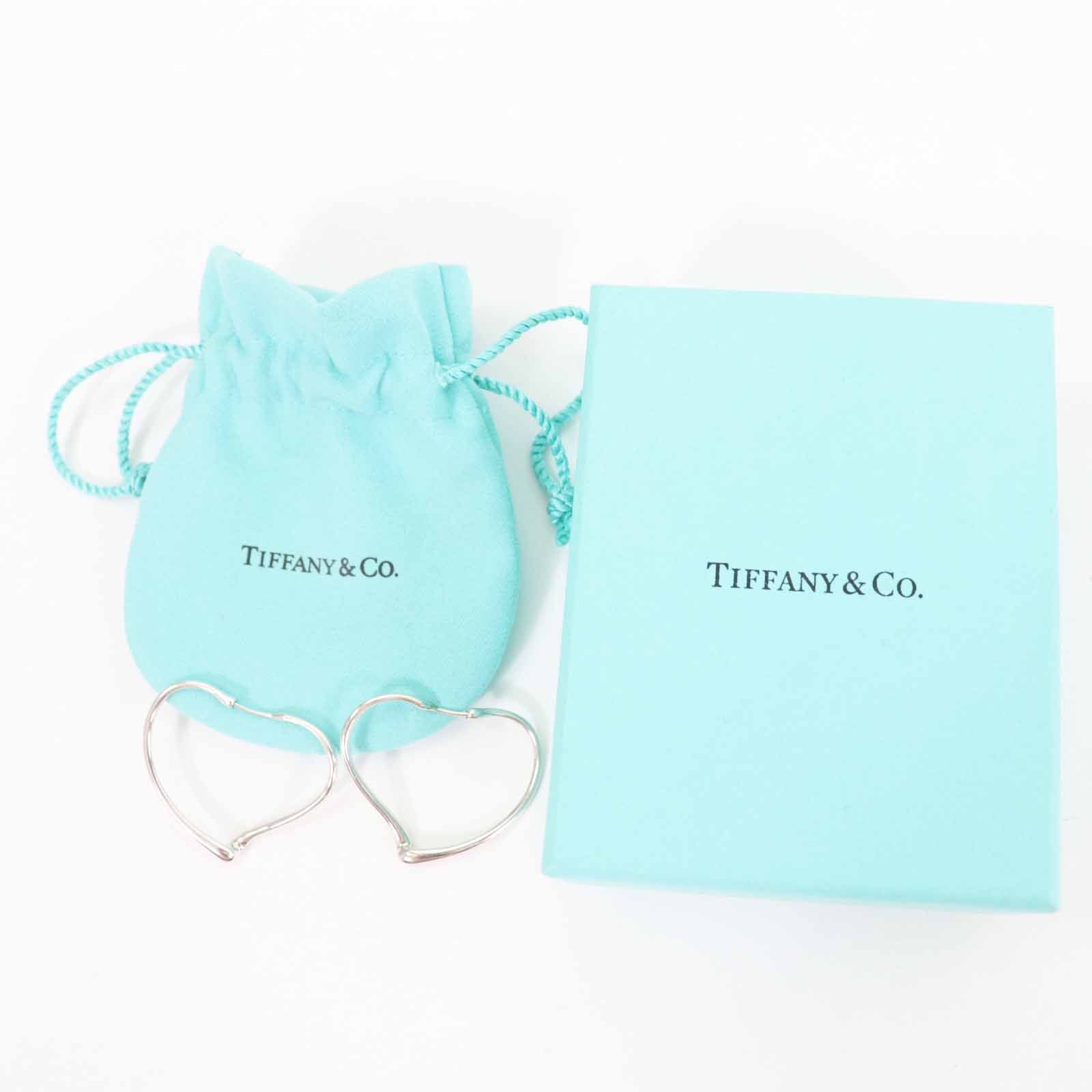 極美品◎TIFFANY&Co. ティファニー オープンハート フープピアス 両耳