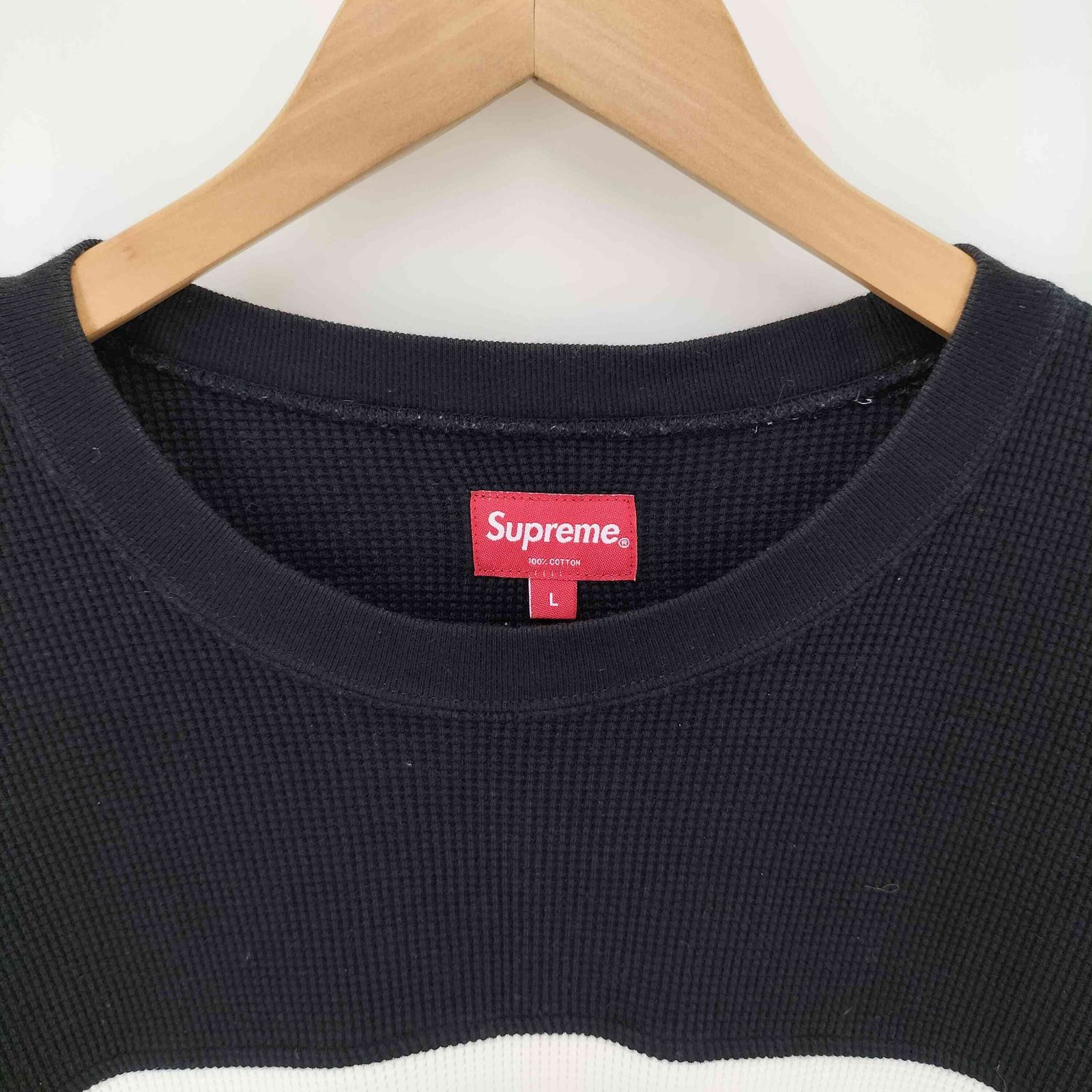 シュプリーム Supreme 18AW PANEL STRIPE WAFFLE THERMAL パネル 