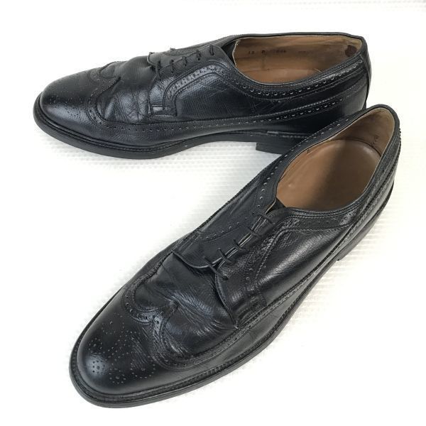 70s-80s/USA/Vintage☆重本革/グッドイヤー製法/ロングウィングチップ 【12D/29.5/黒/BLACK】business/Kenmoor/dress shoes◇pA-71 #BUZZBERG - メルカリ