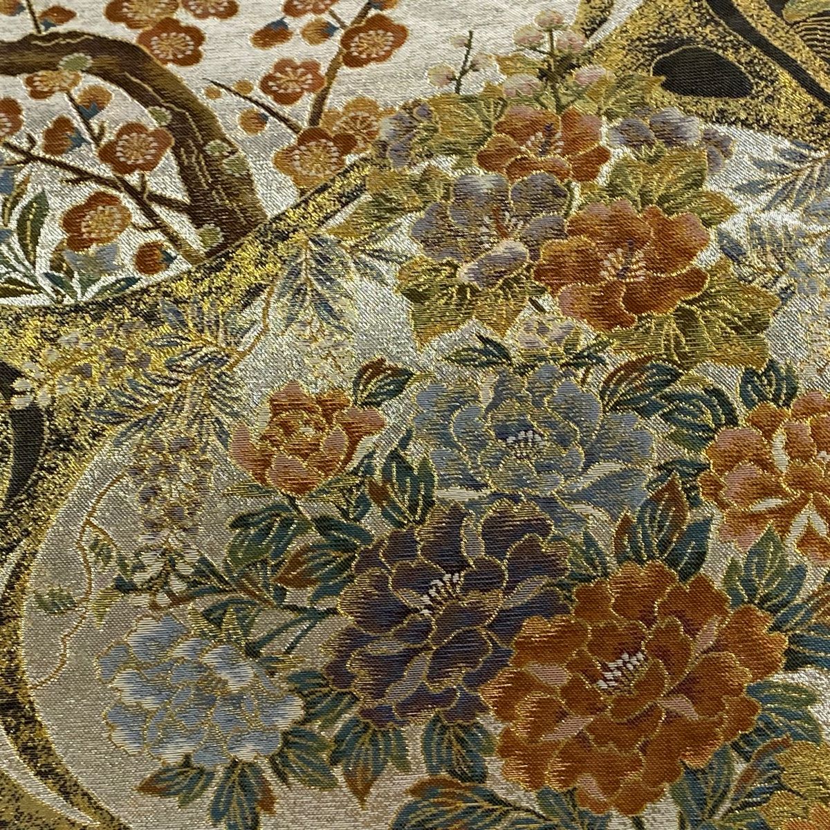 丸帯 琳派流水名勝図 箔 金糸 金色 お太鼓柄 正絹