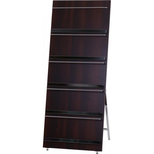 不二貿易 ウッドマガジンラック デコール 5段 ワイドHGL-5814 木製 ディスプレイ