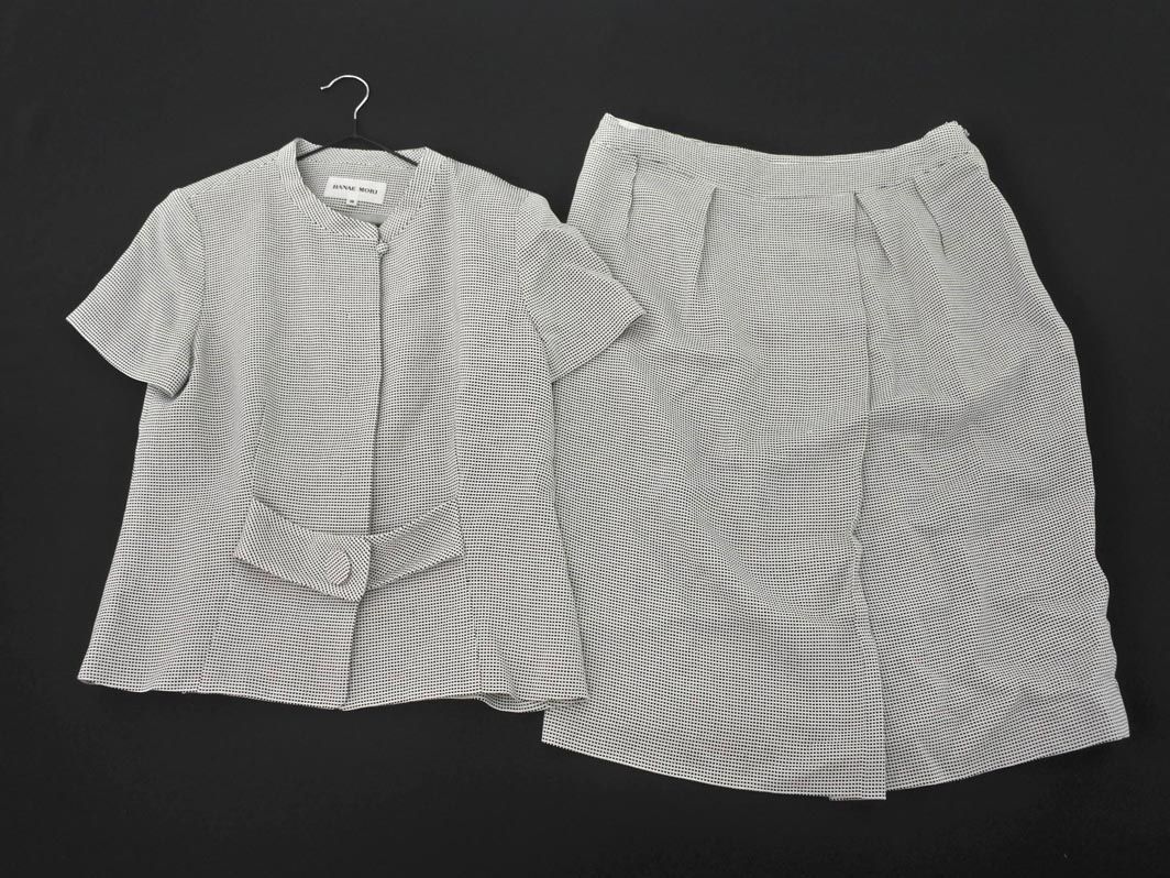 ★美品★ HANAE  MORIセットアップ　ジャケット　スカート38 HANAE MORI ハナエモリ セットアップ ジャケット スカート