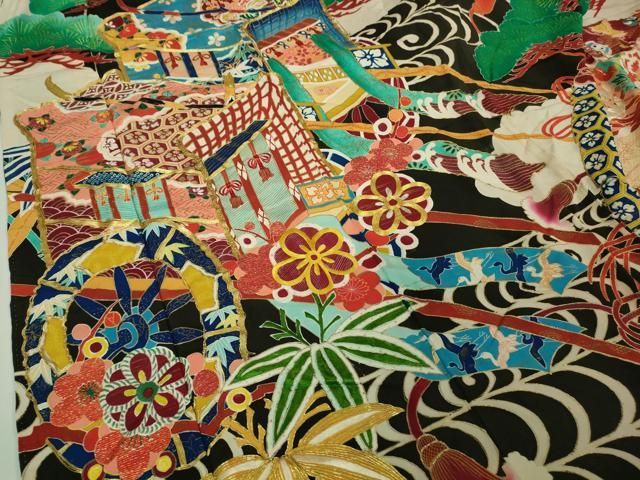 平和屋本店□極上 アンティーク 大正ロマン 振袖 お引きずり・お