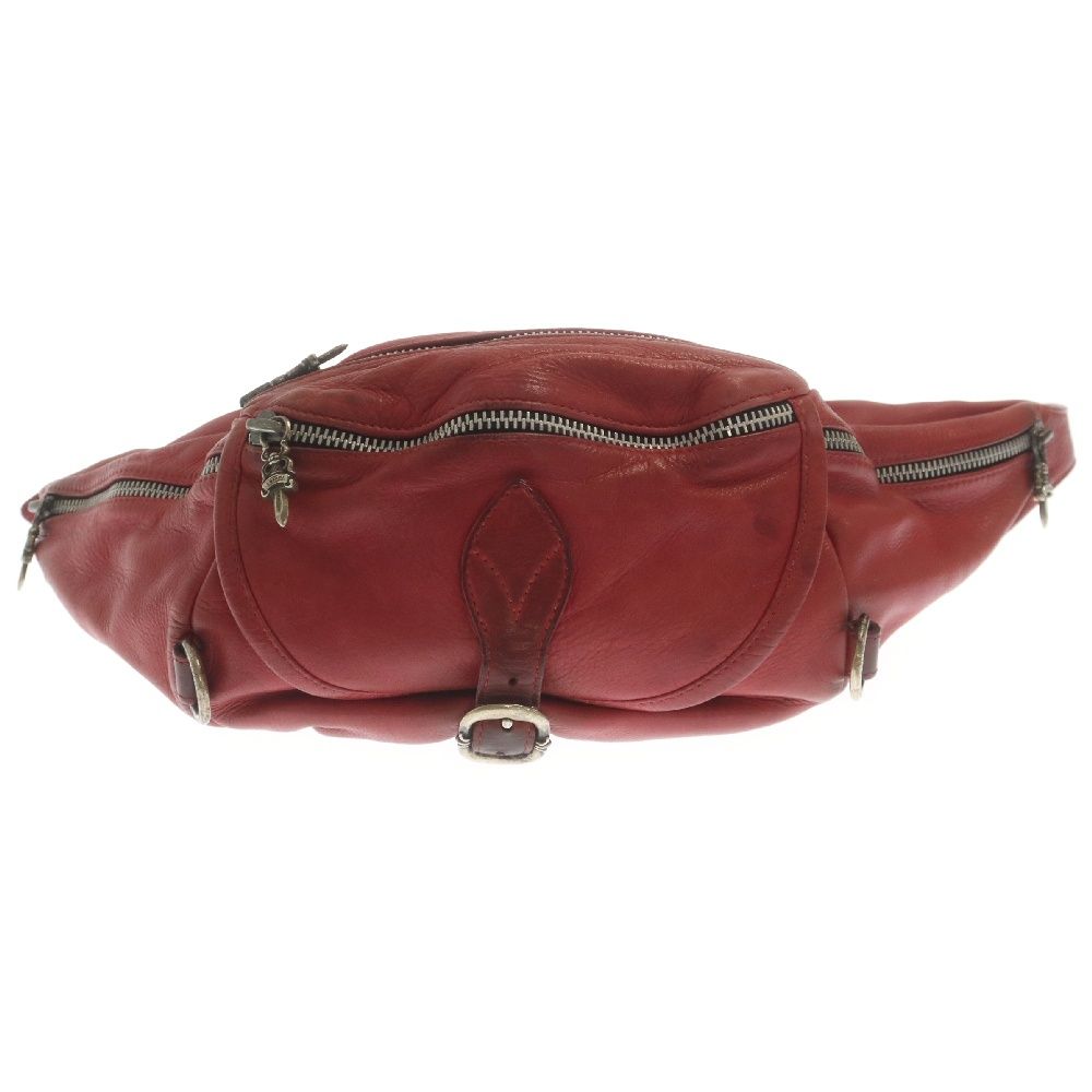 CHROME HEARTS (クロムハーツ) #1 SNAT PACK/スナットパック ダガージップガンスリンガーベルトレザーボディーバッグ レッド