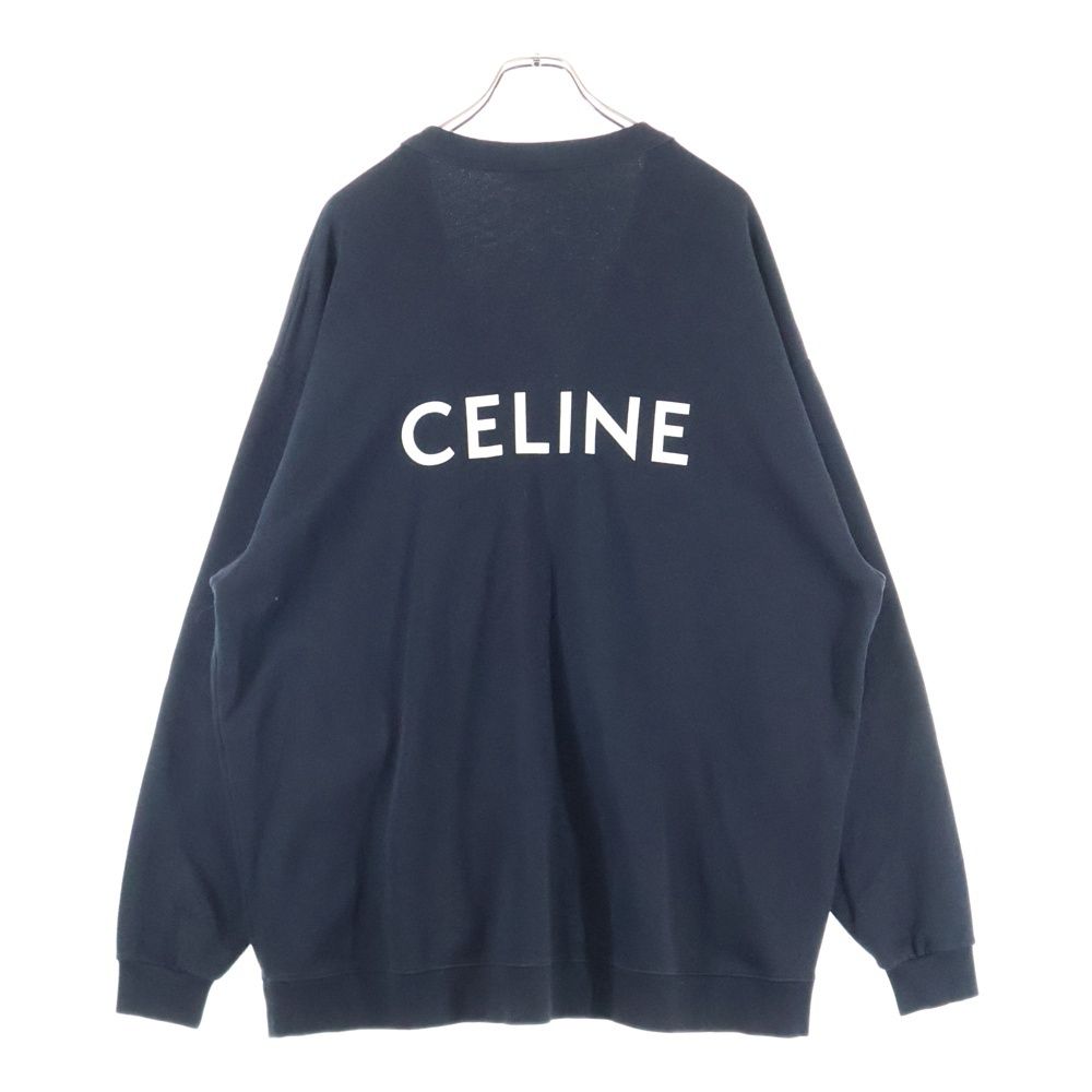 CELINE セリーヌ 22SS オーバーサイズ バックロゴプリント カーディガン ブラック 2Y672670Q