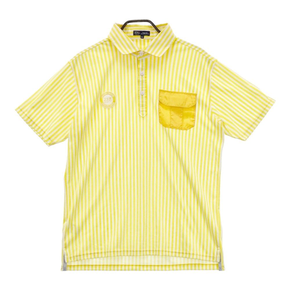 【美品完売品】23区GOLF 半袖ポロシャツ ストライプ　ゴルフ　レディース　S 美品完売品】23区GOLF 半袖ポロシャツ ストライプ ゴルフ