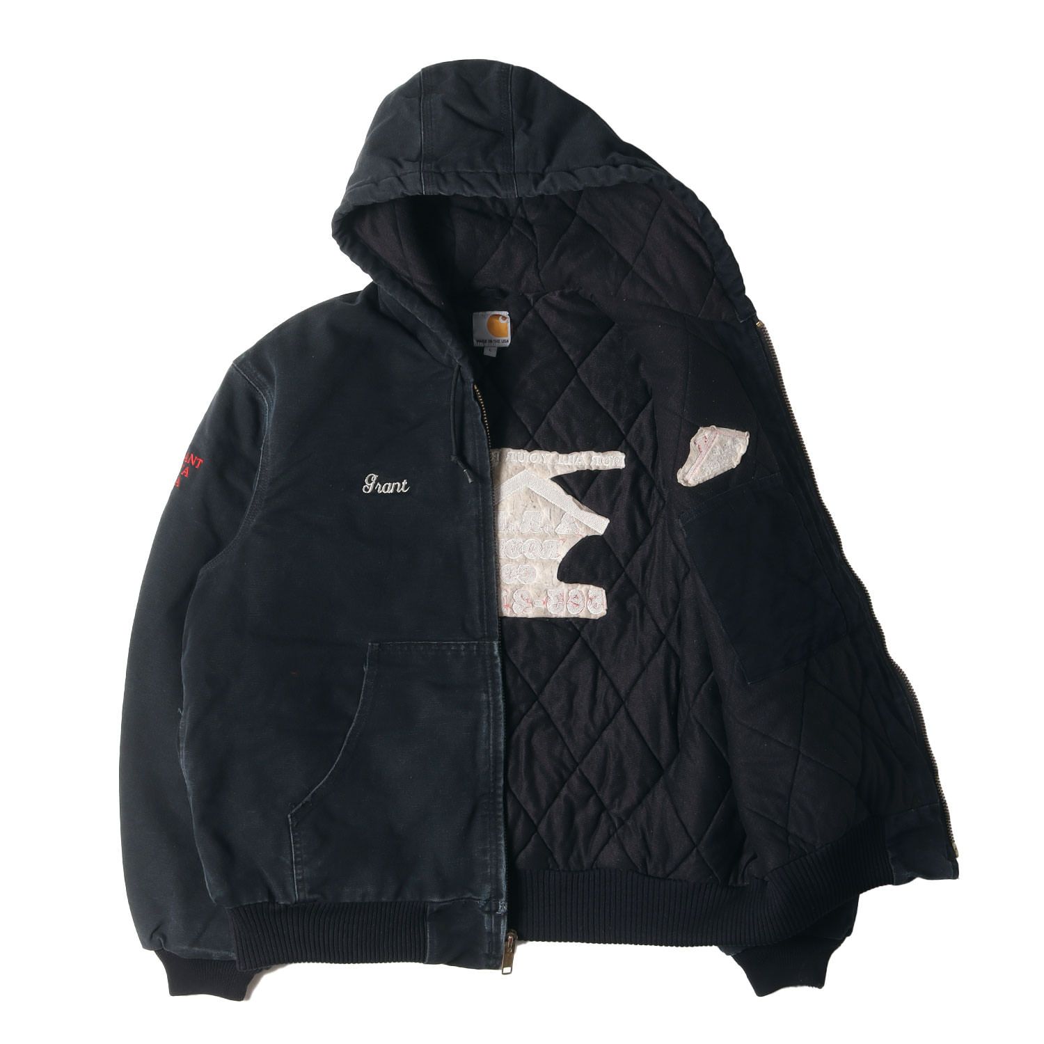 Carhartt カーハート ジャケット サイズ:L 90s 企業ロゴ刺繍入り 裏 