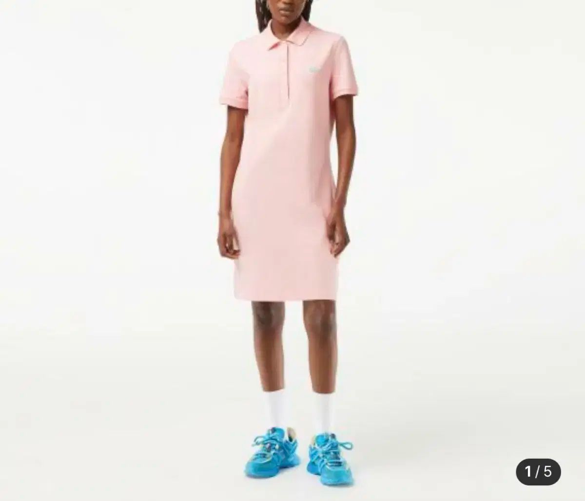 LACOSTE ラコステ 半袖ワンピース ピンク_ 36