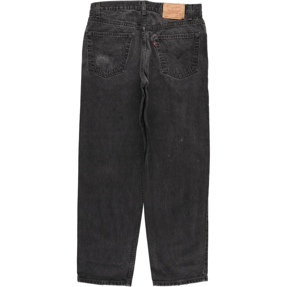 古着 00年代 リーバイス Levi s 550 RELAXED FIT ブラックデニム テーパードデニムパンツ カナダ製 メンズw33相当 eaa418863