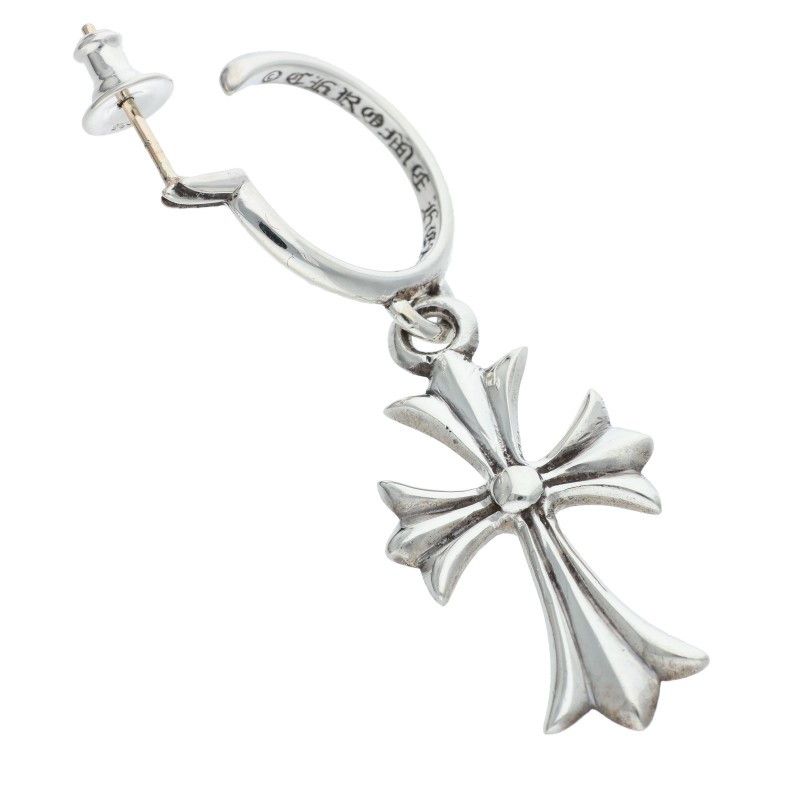 クロムハーツ　タイニー　ピアス　シルバー　クロス CHROME HEARTS/クロムハーツ】 タイニーCHクロスフープ ピアス