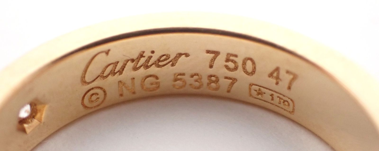 新品仕上げ済 Cartier(カルティエ) ミニラブリング 1ポイントダイヤ 
